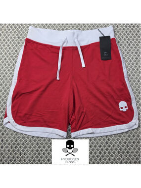 Hydrogen Tennis Shorts Mens XL Red White Skull Logo NWT Made in Italy